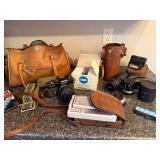 Minolta XE-7 Film Camera Bundle with Lenses, Vivitar Accessories, and Leather Bags