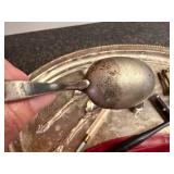 Vintage Collection with Silverplated Serving Tray, Spoons, Razors, Marbles, and Keys