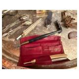 Vintage Collection with Silverplated Serving Tray, Spoons, Razors, Marbles, and Keys