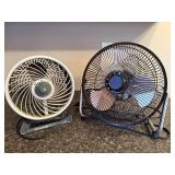 Set of 2 Tabletop Electric Fans - Duracraft and Metal Frame
