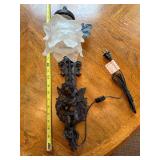 Cherub Wall Sconce Lamp with Frosted Glass Shade