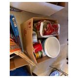 Holiday and Craft Supplies Collection with Ribbons, Wrapping Paper, Pinecones