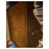 Antique Ornate Wood Framed Wall Mirror with Carved Detailing