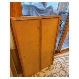 Lot of 4 Cork Bulletin Boards Assorted Sizes with Wood and Metal Frames