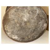 Great North American Railway Antique Metal Ash Bucket with Lid and Handle