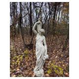 Cast Stone Garden Statue of Lady with Water Jug Approx. 5 Feet Tall