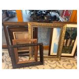 Collection of 5 Vintage Wooden Picture Frames with Ornate Details