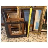 Collection of 5 Vintage Wooden Picture Frames with Ornate Details