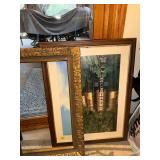 Collection of 5 Vintage Wooden Picture Frames with Ornate Details