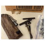 Hunting and Outdoor Gear Lot with Gutting Gloves, T-Handle Tools, Rope, and Accessories