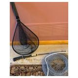 Fishing Gear Lot with St. Croix Premier Rod, Landing Net, and Fish Trap