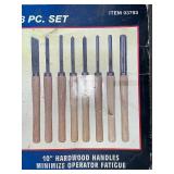 Pittsburgh 8 Piece Wood Lathe Turning Tool Kit with Delta Case