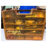 Fenwick 40 Tackle Box with Assorted Fishing Lures and Accessories