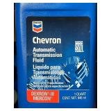 Box of 9 Quarts Automatic Transmission Fluid Chevron, Valvoline, O