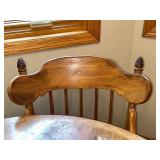 Wood Dining Table with 4 Rolling Chairs