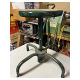 Adjustable Green Metal Shop Stool