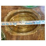 Vintage Depression Glass and Art Glass Dish Collection - Pink, Green, Amber, and Black