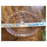 Vintage Depression Glass and Art Glass Dish Collection - Pink, Green, Amber, and Black