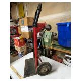 Heavy Duty Red Hand Truck with Folding Extension and Mesh Back