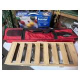 Foosball Bocce and Lawn Game Set with Wooden Case and Carry Bag