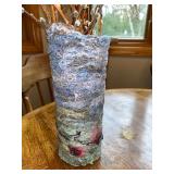 Handcrafted Felted Wool Vase with Faux Pussy Willow Stems
