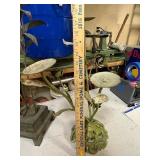 Set of 3 Vintage Metal Plant Stands Candle Holders Ornate Designs