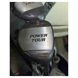 Power Tour Golf Club Set with Bag and Two Push Carts