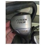 Power Tour Golf Club Set with Bag and Two Push Carts