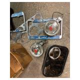1930 Ford Model A License Plate Frames, Mirrors, and Fog Lights Set