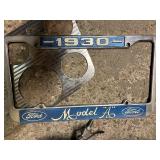 1930 Ford Model A License Plate Frames, Mirrors, and Fog Lights Set