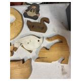 Collection of Vintage Wooden Animal and Holiday Cutouts