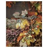 Fall Decor Set with 2 Wreaths and Pumpkin-Themed Rug