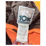 10X Medium Blaze Orange Hunting Jacket, Gloves, and Safety Vest Set
