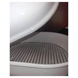 Kitchen Cookware and Utensil Collection Including Soup Pots, Roaster, and Thermometer Fork