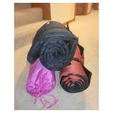 Set of 3 Sleeping Pads and Mats with Carry Bags