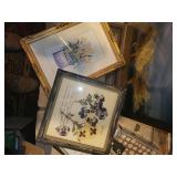 Assorted Framed Artwork and Picture Frames Collection