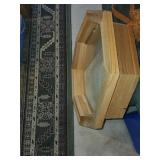 Octagonal Wood Framed Window Insert with Glass, 24 Inch