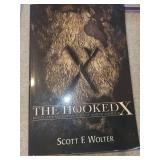 Book Collection with World Map - Muscle Cars, Genealogy, Founding Fathers, The Hooked X