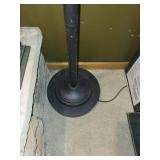 71-Inch Two-Light Floor Lamp with Frosted Glass Shades