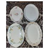 Vintage Serving Platter and Tray Set with Glass and Porcelain Pieces