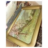 Assorted Household Items including Board Game, Art Prints, and Collectibles