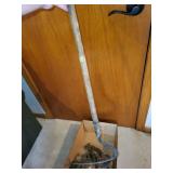 Antique Cast Iron Barn Pulley with Hook, Chain, and Handle