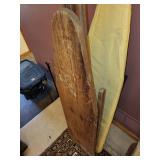 Vintage Keller Wooden Ironing Board and Sunbeam Iron Set