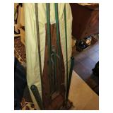 Vintage Keller Wooden Ironing Board and Sunbeam Iron Set