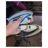 Vintage Keller Wooden Ironing Board and Sunbeam Iron Set