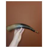 Antique Powder Horn with Wooden Stoppers