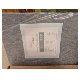 Quilting and Sewing Supply Lot with Wool Pressing Mat, Singer Quilting Table, Storage Cases and Thread Rack