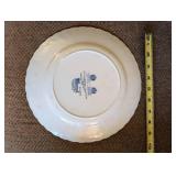 Collection of Vintage China Dishes Including Blue Transferware and Floral Bowls