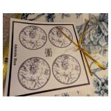 Collection of Blue and White Patterned Porcelain Plates and Bowls