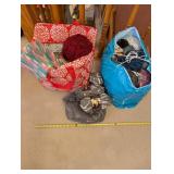 Large Assorted Lot of Yarn Skeins and Balls in Mixed Colors and Textures